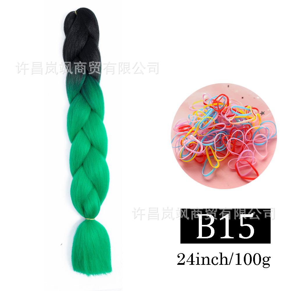 Peluca de trenza grande africana, color, trenza sucia, cuerda para el cabello, degradado, fibra química, trenza grande, reggae, hip-hop, trenza sucia, trenza