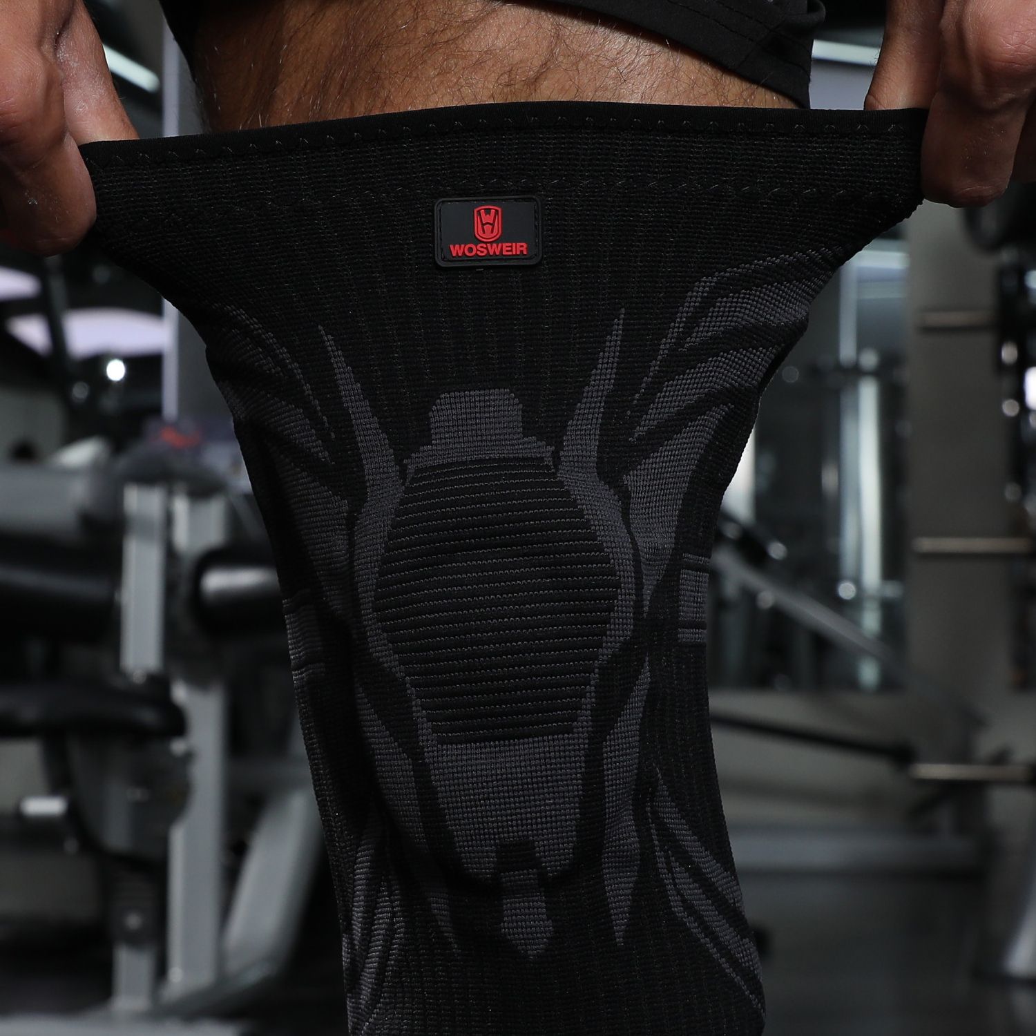 Rodilleras deportivas de verano para saltar la cuerda de nailon alargada para correr baloncesto para hombres y mujeres cubierta protectora profesional antideslizante para rodillas