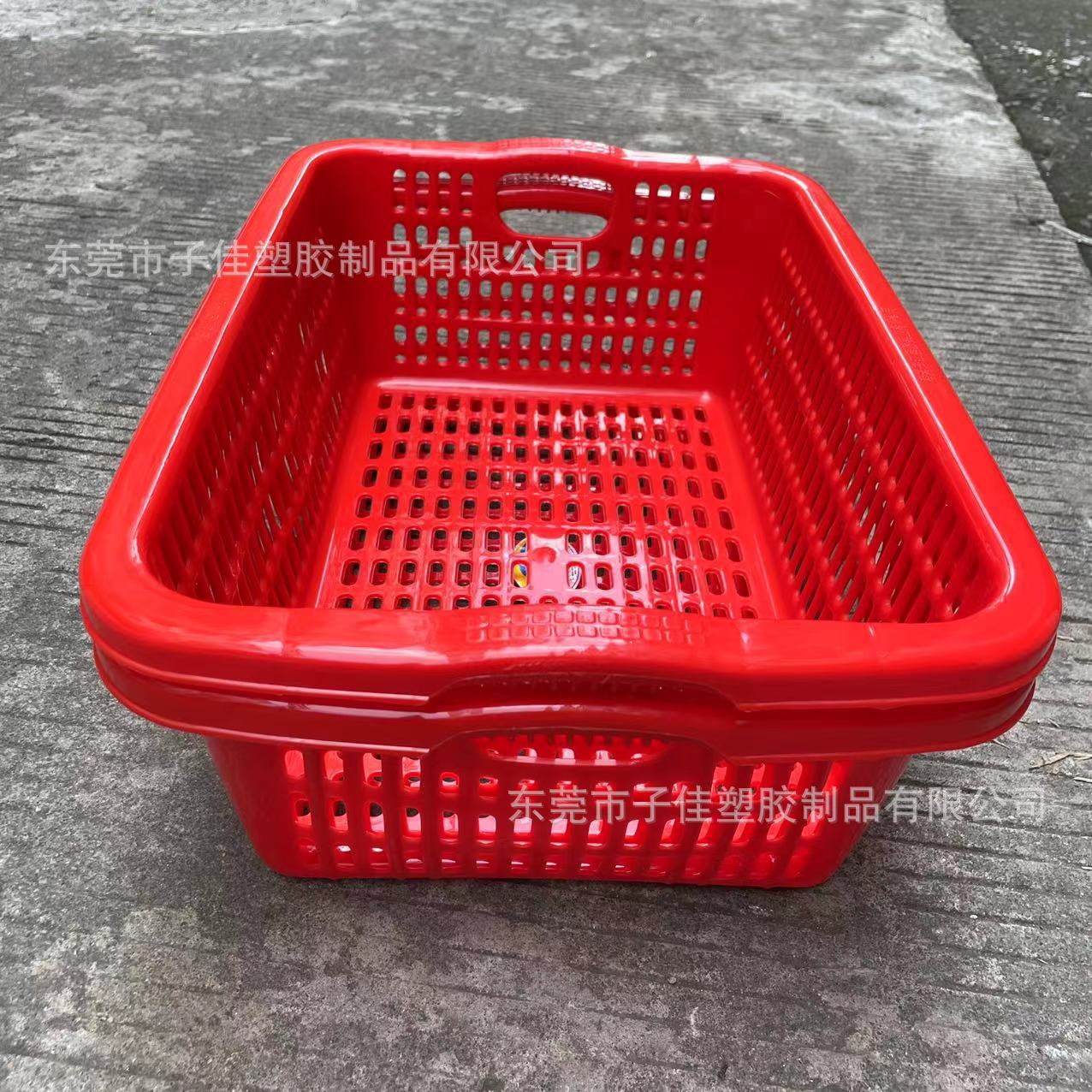 广州475*330*150塑胶彩色方筛 加厚果蔬框