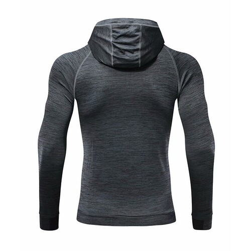 Bestselling Spring Amazon Men's Sports Jacket Hooded Sweatshirt Elastic Tight Running Fitness Top