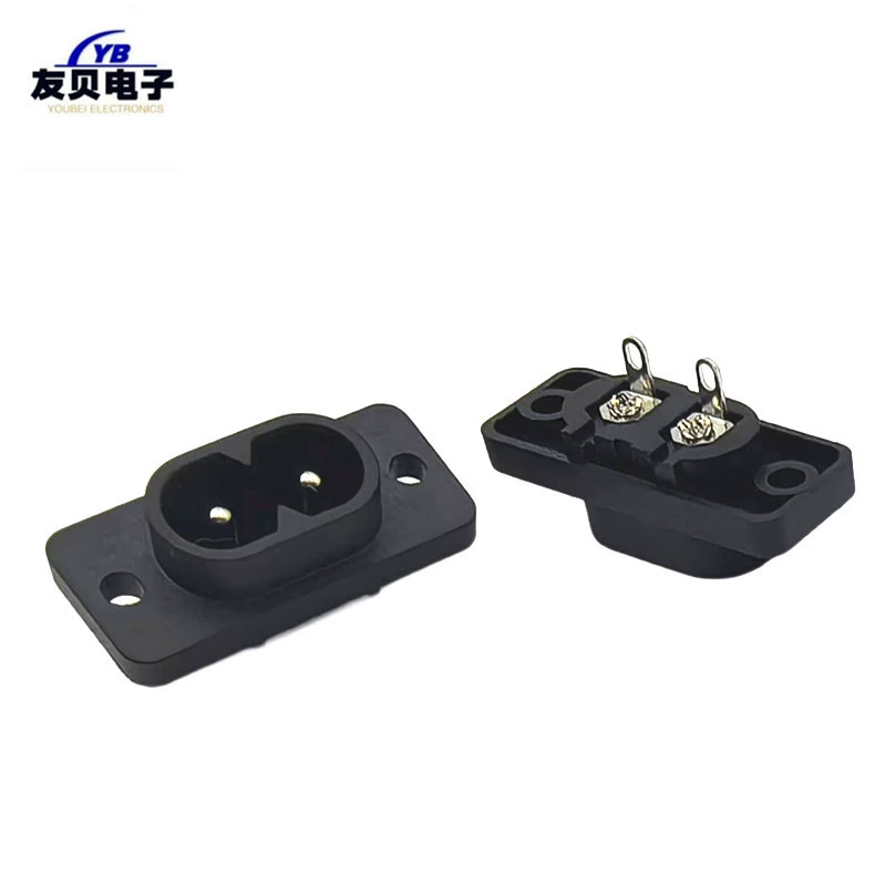 Розетка переменного тока, двухконтактная розетка, розетка в форме восьмерки, двухконтактная зарядная подставка AC-006B с двумя отверстиями.