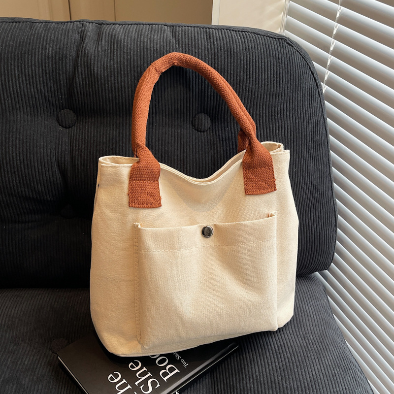 Bolsa de lona para mujeres invierno 2024 bolso de hombro bolso de mano de gran capacidad bolso japonés bolso de mujer bolso de ocio