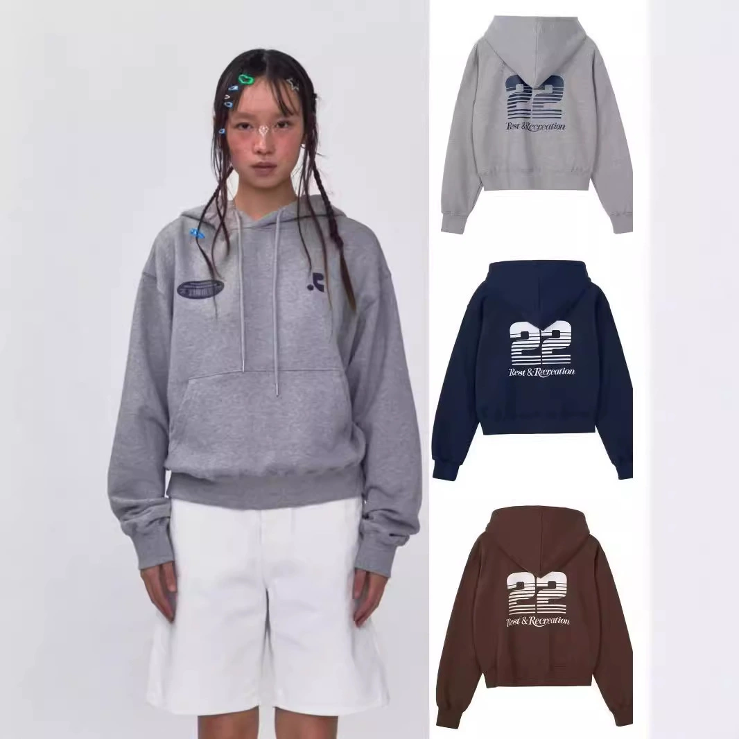 Пятно корейские restandrecreation свитера с капюшоном с буквенно принтом корейская версия RR свободная мужская и женская свитера