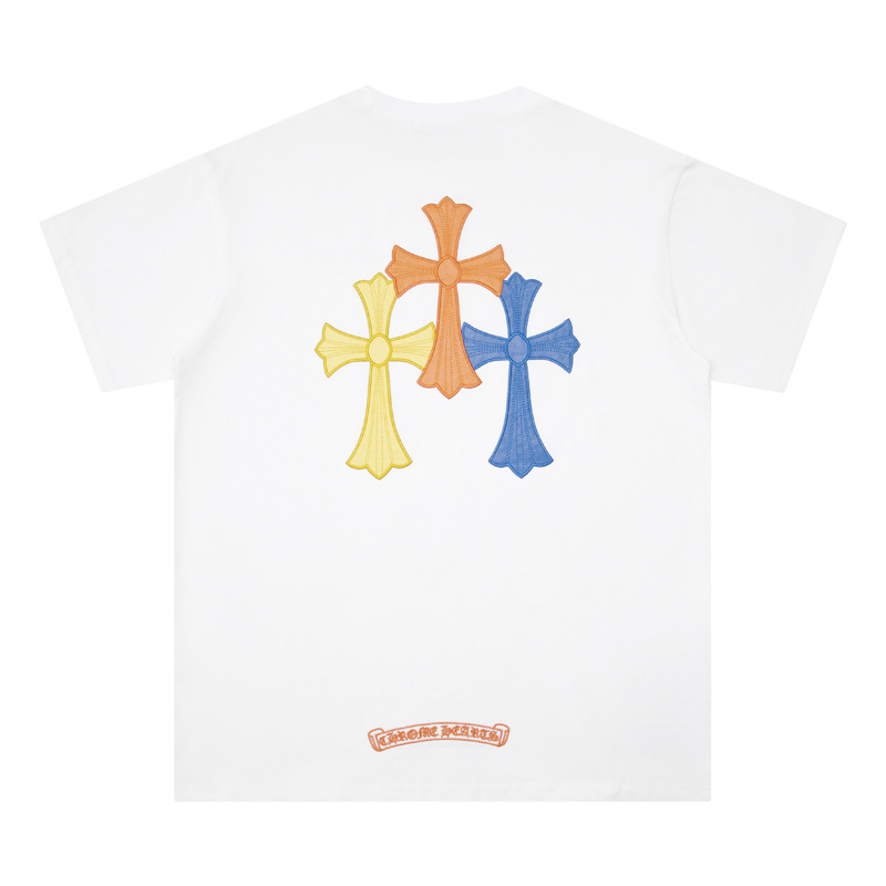 Chrome Heart 24 nuevo Crocodile de verano de moda europea y americana camiseta de manga corta para hombres y mujeres