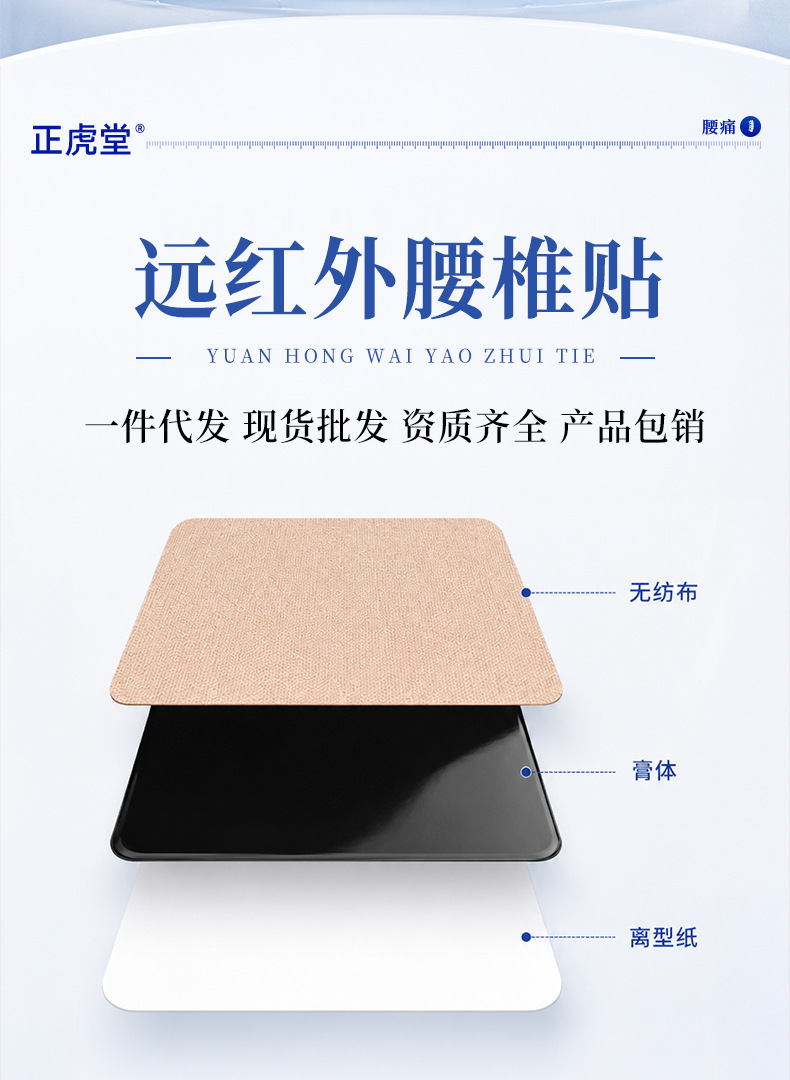 Far Infrared Lumbar Patch for Lower Back Discomfort 6 Patches Per Box Self Heating Waist Support quality and texture