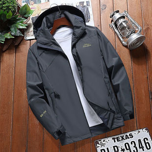 Jacket Men's Windproof and Waterproof Outdoor Windbreaker Spring & Fall Thin Jacket Trendy Brand Tibetan Casual Single-Layer Mountaineering Clothing