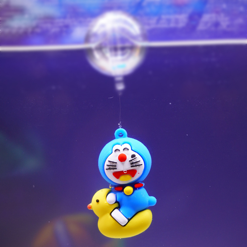 Acuario mesa pequeña pecera decoración decoración nuevo buzo flotante creativo PVC muñeca pato cachorro