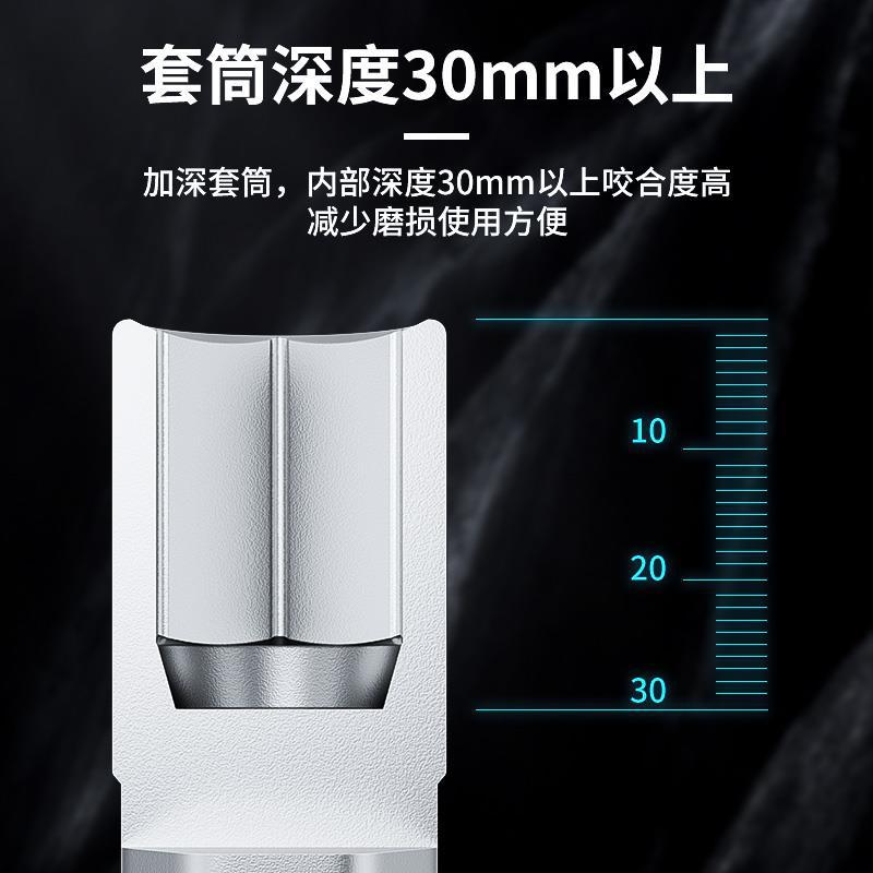 llave eléctrica cabeza de manguito alargada profundización hexagonal alargada manguito de aire taladro eléctrico mano cabeza de lote de auto-toque magnético fuerte