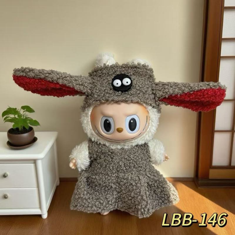 仅拉布布衣服一二三代labubu娃衣17cm毛绒可穿着圣诞替换套装娃衣|undefined
