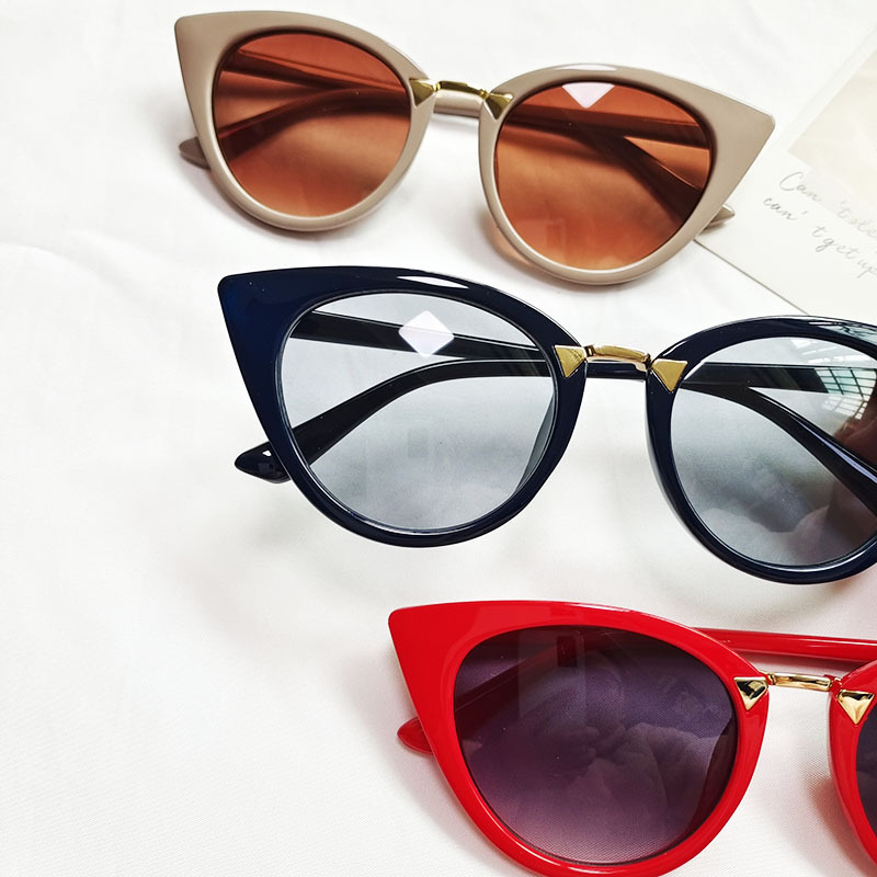 Holiday, Travel, Shopping Occasion Geometric Pattern Women'S Gender Streetwear Geometric PC UV400 Protection Cat Eye Full Frame Women's Sunglasses
