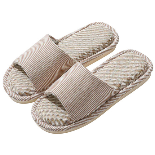 Japanese linen slippers for women in spring and autumn seasons for couples indoor home furnishing Baotou thick-soled sandals for men summer wholesale