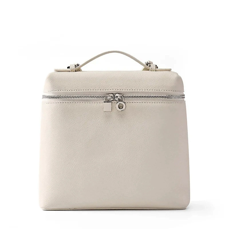 Backpack, capacious one-shoulder bag, leather lunch box, cowhide