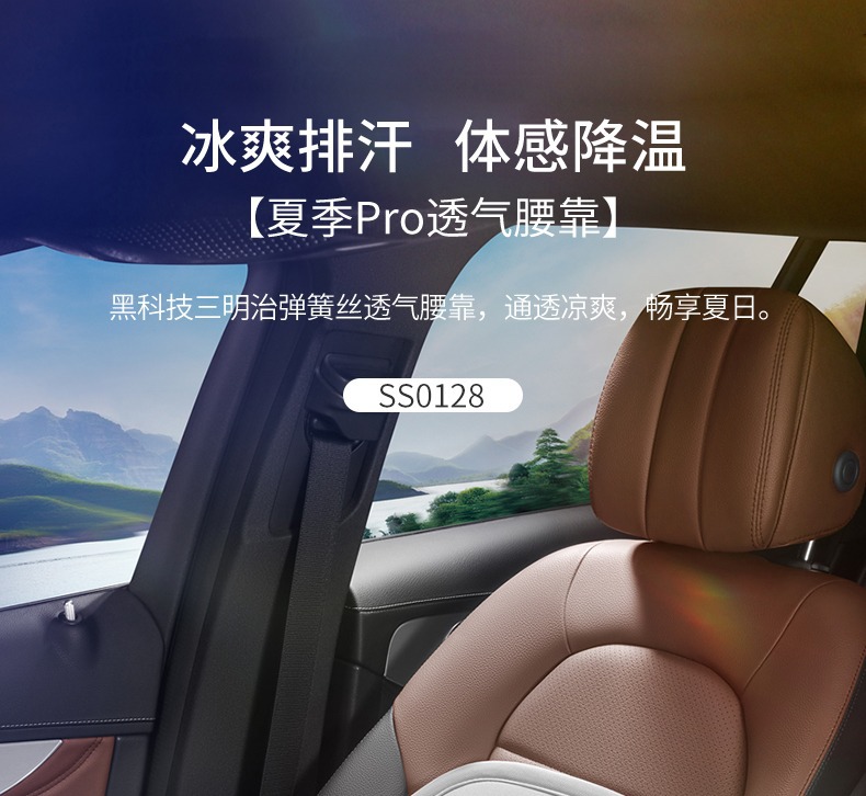Cicido Car Lumbar Support Cushion Breathable Waist Protector Seat Cushion Back Support Car Driver's Seat Lumbar Support