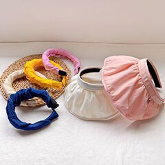 兒童帽子夏季防曬空頂帽女童薄款防紫外線遮陽帽韓版大帽檐貝殼帽