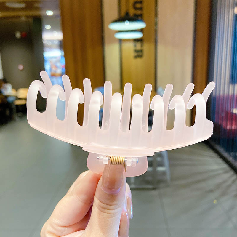 Corea del Sur ins horquilla cuadrada clip de la Cabeza trasera agarre del pelo estilo coreano elegante clip de pelo grande baño updo clip de tiburón