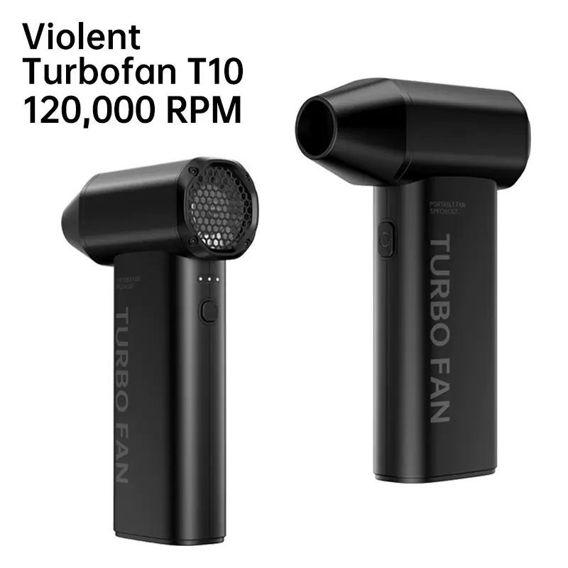 2025跨境新款暴力涡轮风扇T10户外手持迷你大风力吹风机野营风扇