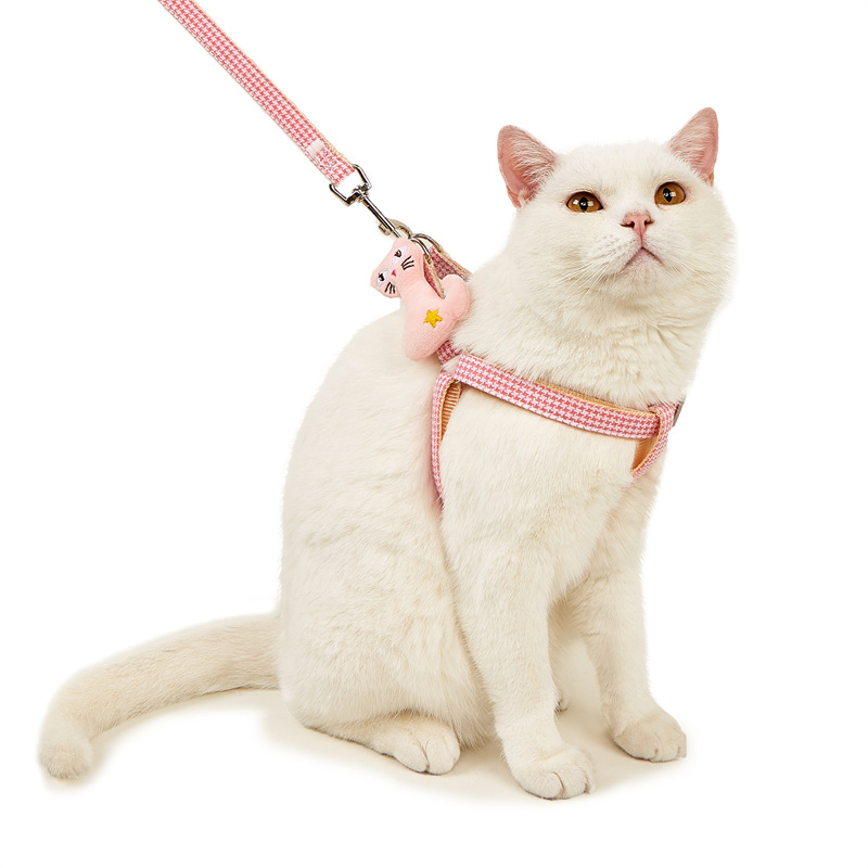 Mascota nuevo perro pecho y espalda caminar perro Correa gato mascota perro Plaid pecho Correa perro correa de perro