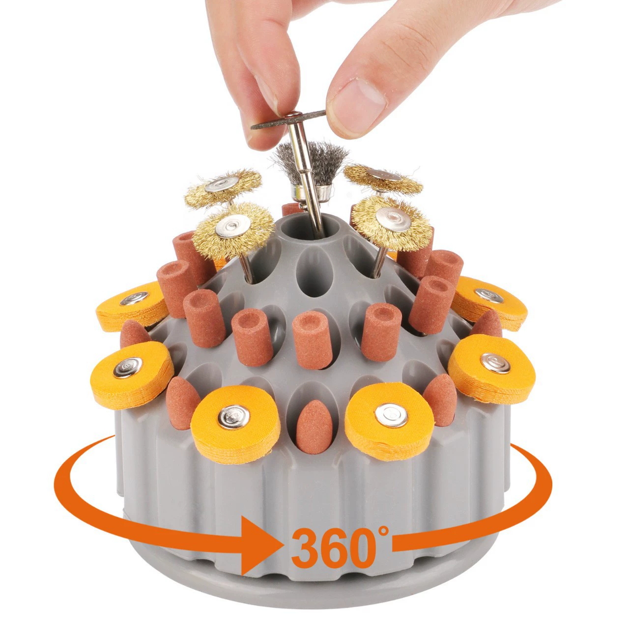 Коробка для хранения нефритовой шлифовальной головки вращающаяся коробка для ювелирных изделий пластиковая коробка для деталей гнезда гравировки шлифовальной иглы коробка для хранения
