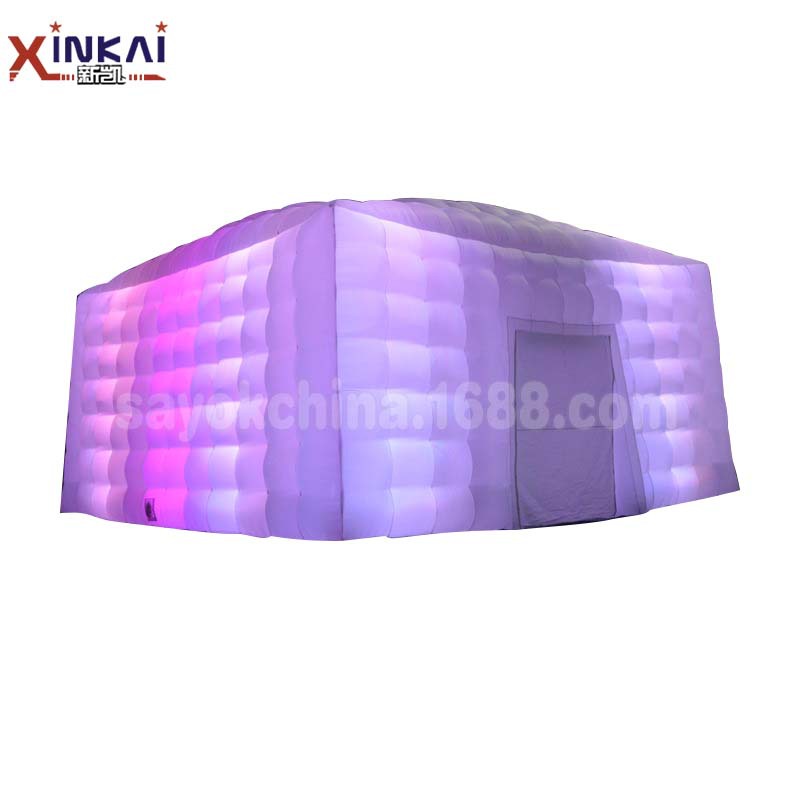 工厂户外野营露营便携式充气帐篷 促销活动广告充气精致灯光帐篷