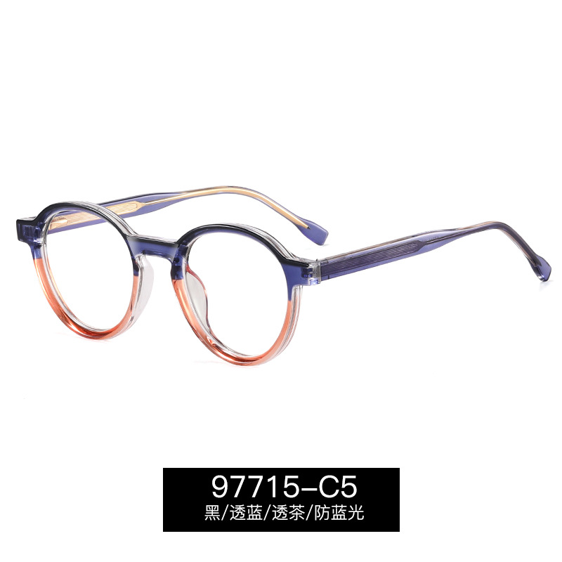 97715 gafas retro gruesa mortaja pierna CP Placa de imitación gafas marco clásico gafas lisas gafas de marco negro europeo y americano