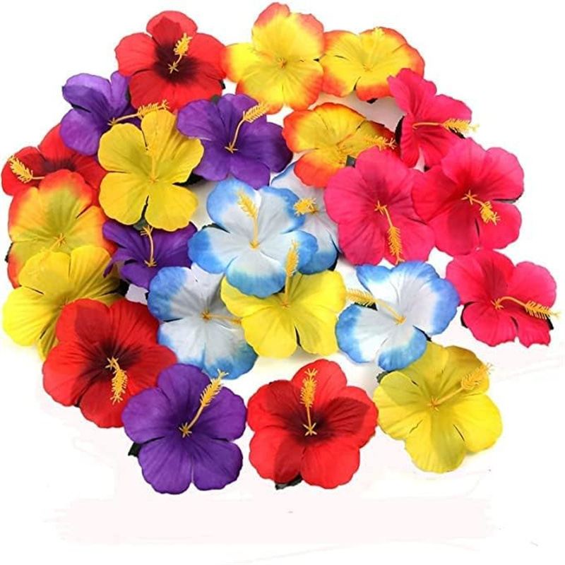 Amazon explosions 11cm hibiscus flowers, desktop decoration hibiscus flowers, tasteless, long-term spot
