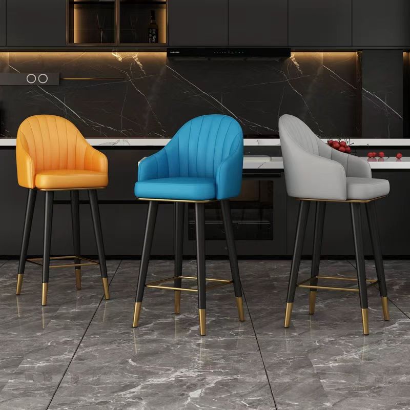 Light Luxury Bar Chair Modern Simple High Stool Home Island Chair Back Chair Rotating Bar Stool Cashier