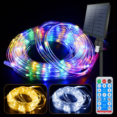 Factory direct sale LED solar tube light strings, copper wire tube light outdoor waterproof light strip ambiance decoration light courtyard