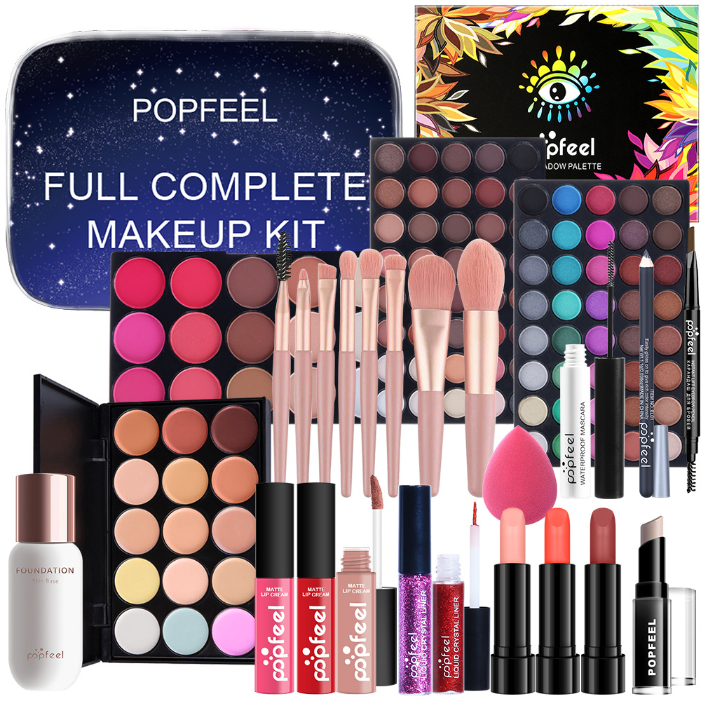 Set completo per il trucco leggero POPFEEL Makeup Master per principianti - Confezione regalo per il trucco_voghion.com