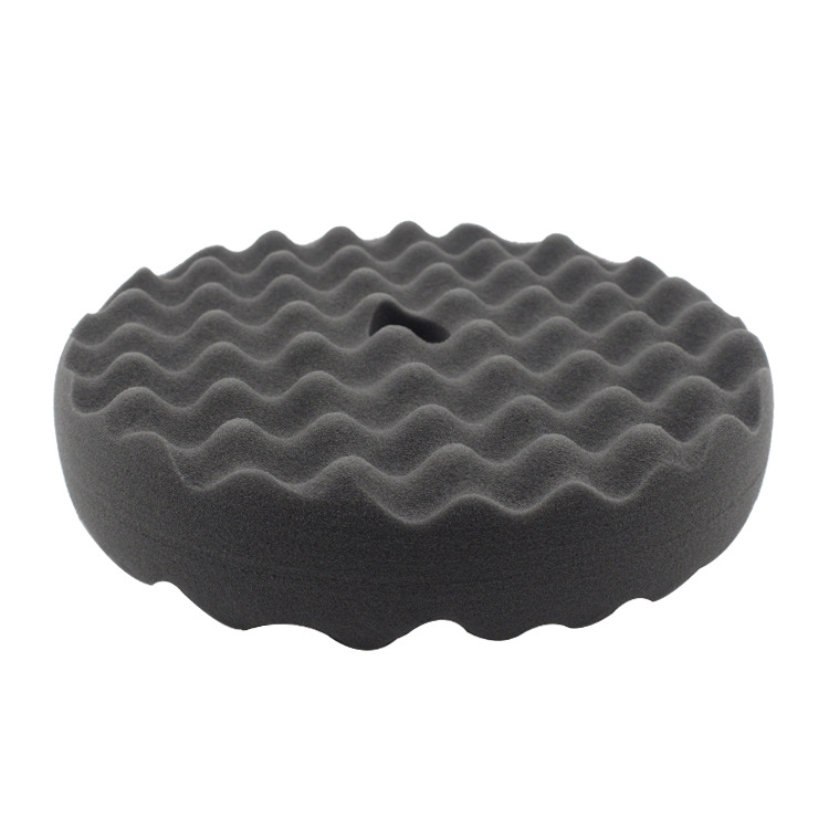 外贸出口8寸双面波浪抛光绵 汽车抛光打蜡粗中细抛漆面抛光海绵盘