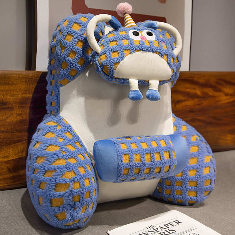 Dopamine-Bleu / Oreiller-tête de coussin moyen [Recommandation du siège] [La doublure intérieure indépendante de 60 × 50 cm peut être démontée et lavée]