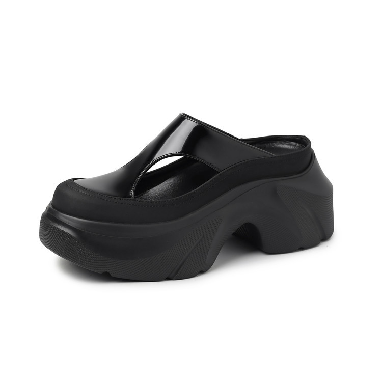 Dép sandal nữ da thật họa tiết da báo đế xuồng cao gót 9 cm — Trang chủ, màu đen, bạc chi tiết 104