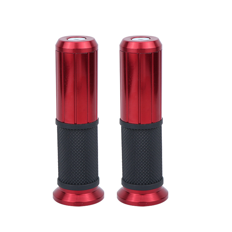 Motorcycle handlebar cover CNC aluminum alloy handlebar glue thick aluminum modified throttle handlebar glue accessories vertical stripes