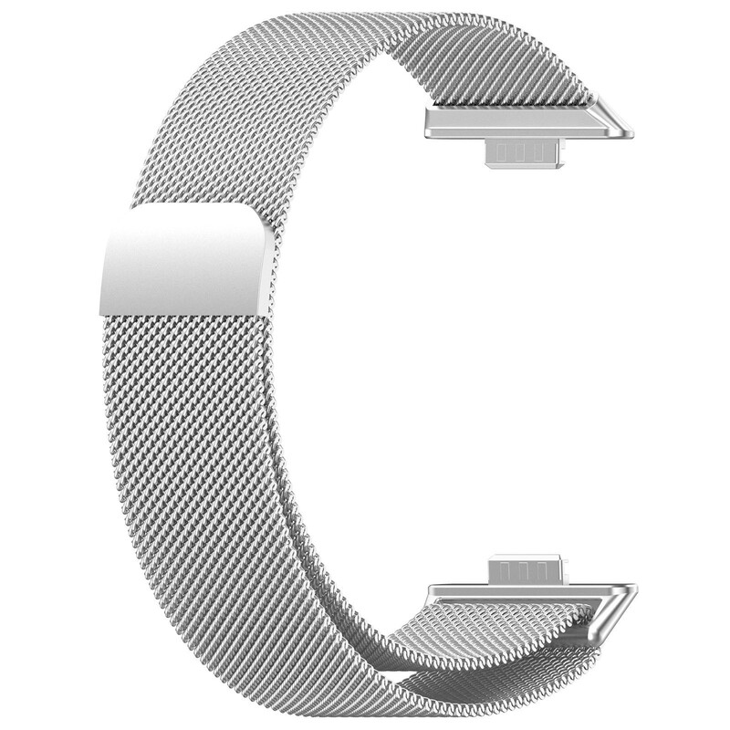 适用华为Watch FIT3/4米兰尼斯金属磁吸回环表带三株精钢手表带|undefined