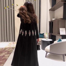 2025秋冬外贸跨境新款欧美亚马逊女装重工宽松大码长款风衣外套