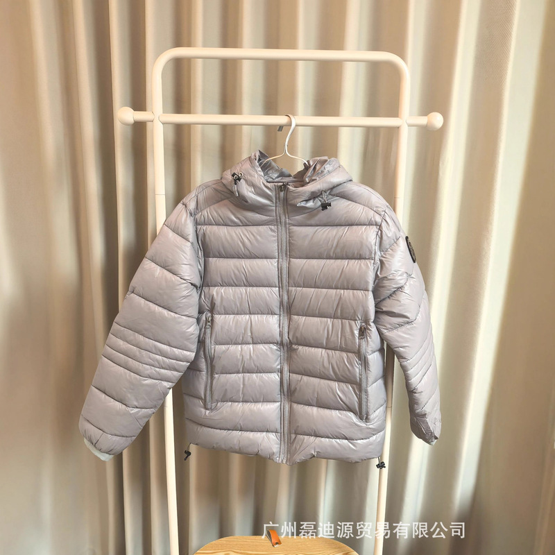 25跨境秋冬款大鹅亮面棉服男女款情侣防水亮面徽章欧码连帽面包服|undefined