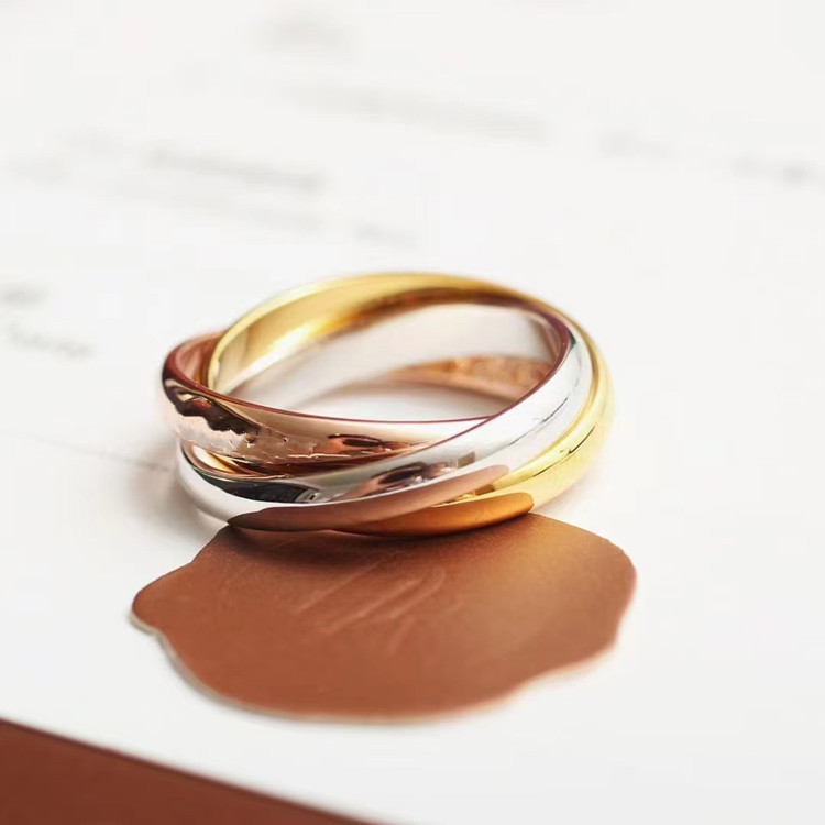 Rings Classification Ins Style Geometric Titanium Steel Plating Rings