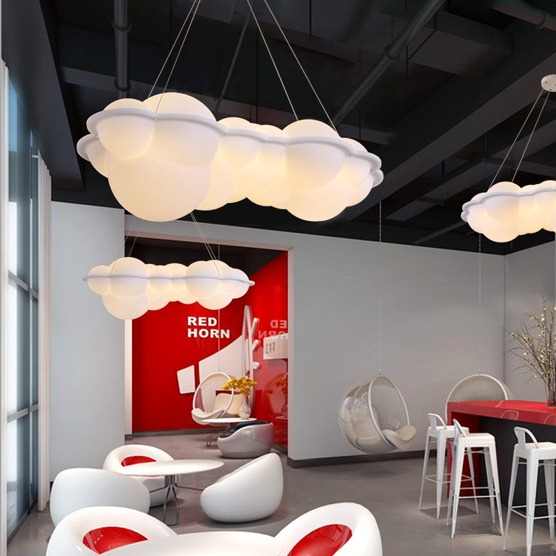 Clouds chandelier Nordic minimalist restaurant lamps living room creative pumpkin lamp Internet-famous children's room lamp master bedroom lamp