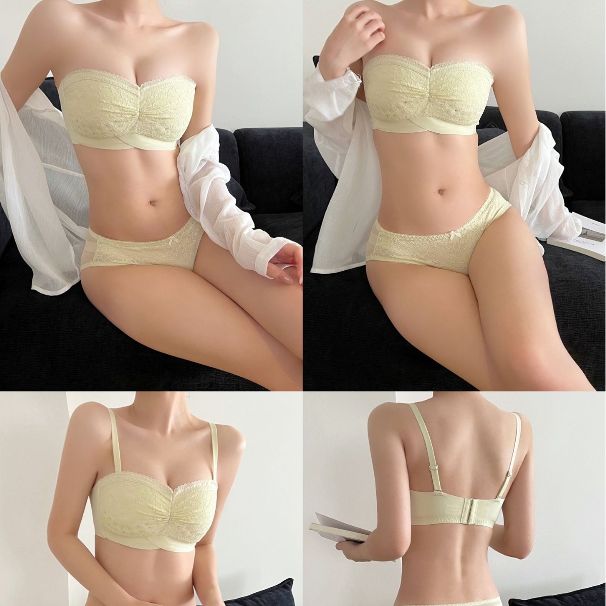 Ventas directas de fábrica comercio electrónico transfronterizo Sudeste de Asia Vietnam Tailandia damas sin tirantes top de tubo sujetador lateral recogido