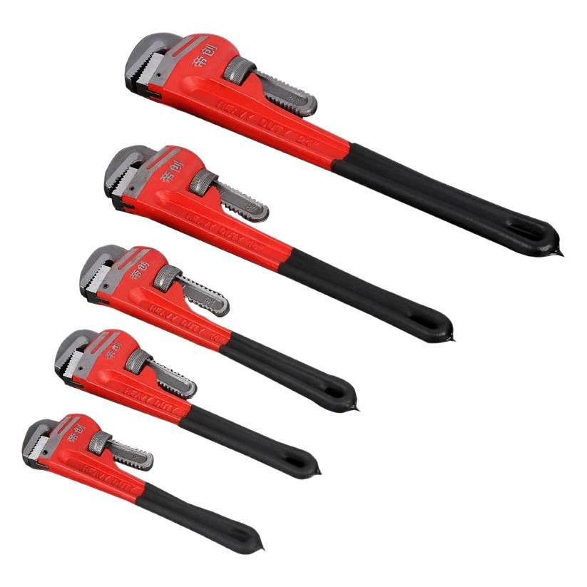 Трубный ключ Dichuang, усиленный, с пластиковым покрытием, для ремонта, бытовой, самозатягивающийся, большие и малые размеры, для отделочных и сантехнических работ