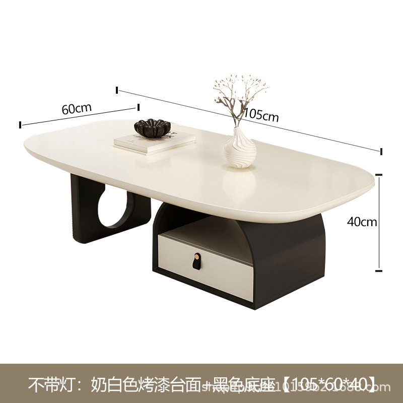 Italiano Medieval Silencioso Viento con lámpara mesa de té sala de estar minimalista pequeño tipo de lujo ligero de alto nivel de sensación de mesa de té creativa doméstica