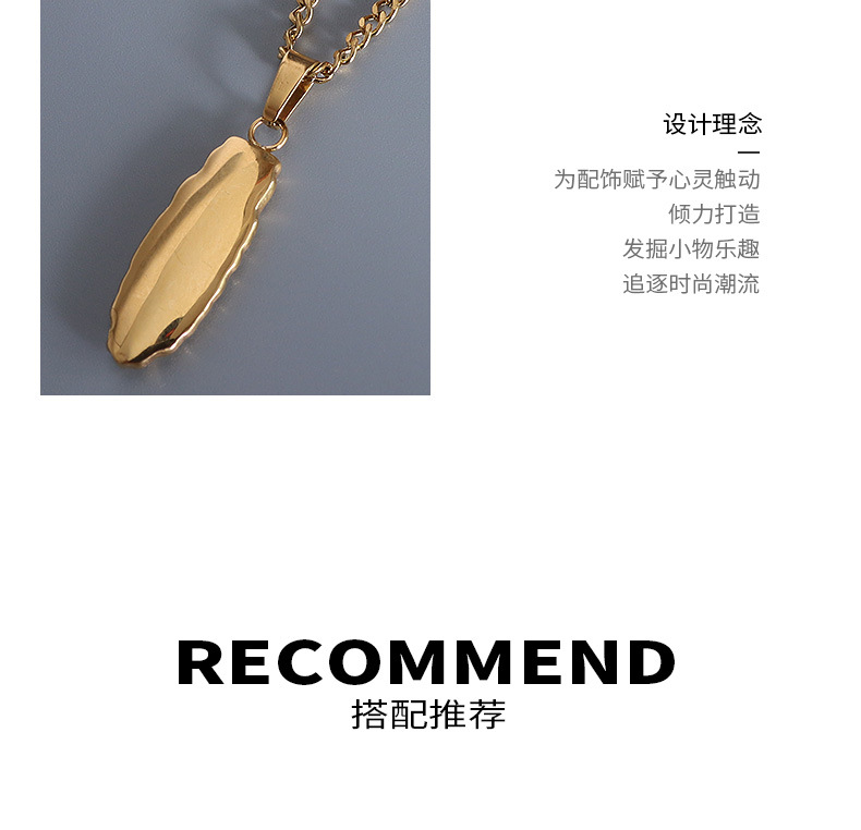 PVD Coated Real Gold Plated Geometric Titanium Steel Fashion Waterproof Non Tarnish Necklace display picture 11