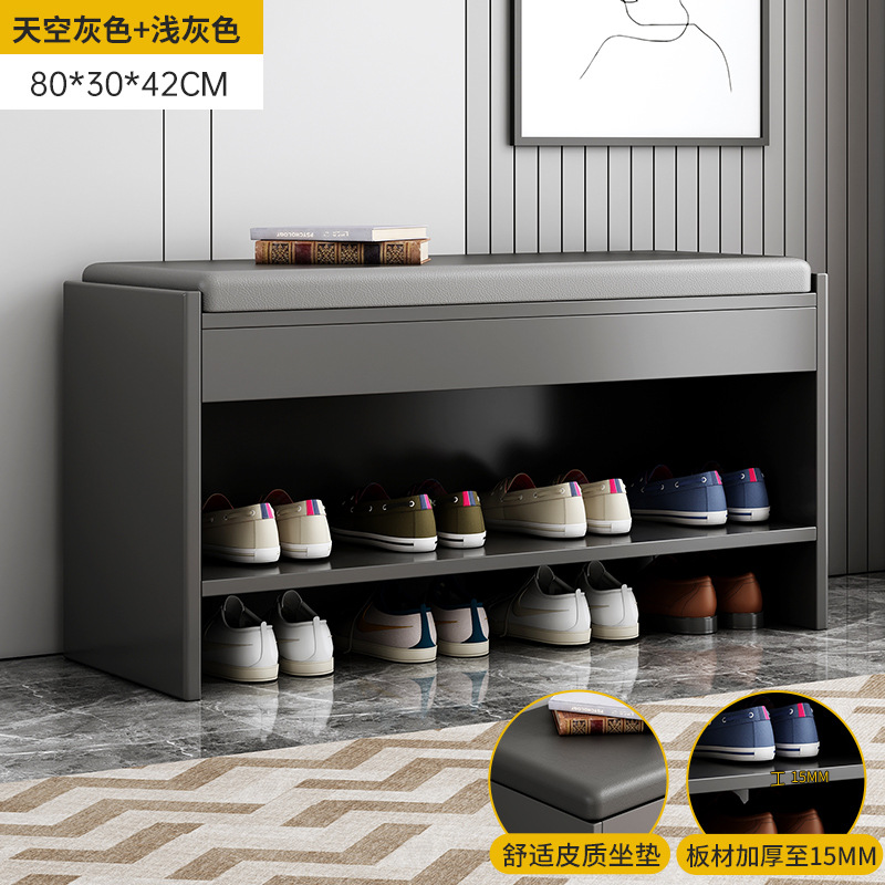 "라이트 그레이 가죽 쿠션" 하늘 회색 80cm