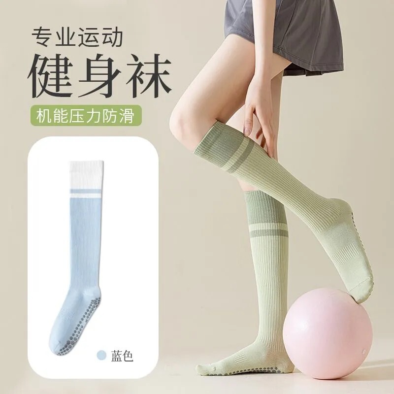 压力小腿袜女夏薄款瘦腿强压跑步肌能压缩长筒专业运动健身长筒袜|undefined
