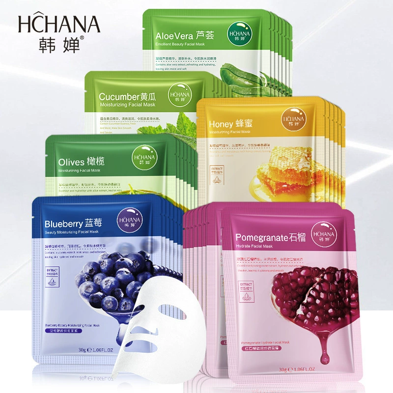 Тканевая маска HCHANA с алоэ вера, 30 г, увлажнение и контроль блеска