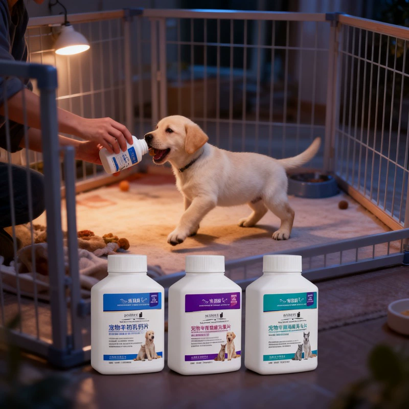 Овечье молоко Собака таблетки кальция Универсальные таблетки для кошачьих водорослей Микроэлементы для домашних животных Кошка Золотые волосы Витаминные таблетки