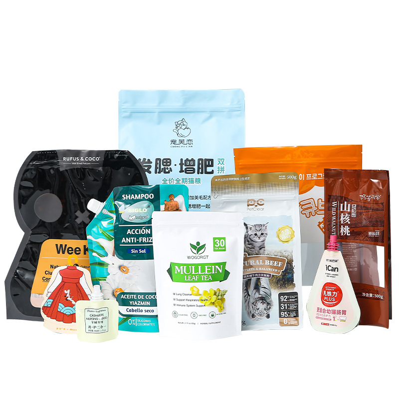 Bolsas de embalaje de alimentos al vacío bolsas de té bolsas de café bolsas de ocho lados cuerda de sellado fácil de desgarrar bolsas auto-selladas