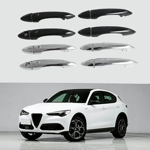 Alfa Romeo Qapı Tutacağı Xarici Avtomobil Dekorasiya Aksesuarları Parlaq Qara Elektrokaplama