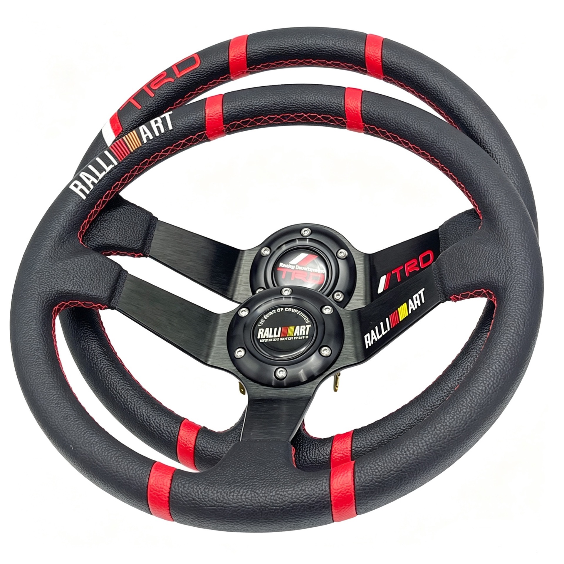 14inch Ralliart Car Modified Deep Concave Steering Wheel, Beidou Star Lancer Wing God Universal Sports Steering Wheel
