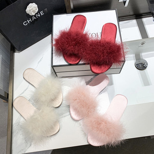 Autumn 2024 New Wedding Bridesmaid Maomao Slippers Women's Newlywed Maomao Slippers Wedding Bridal Morning Gown Matching Shoes