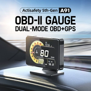 Tam LCD OBD multifunksional displey: su, qaz, turbo, yağ temperaturu, sürətölçən, HUD